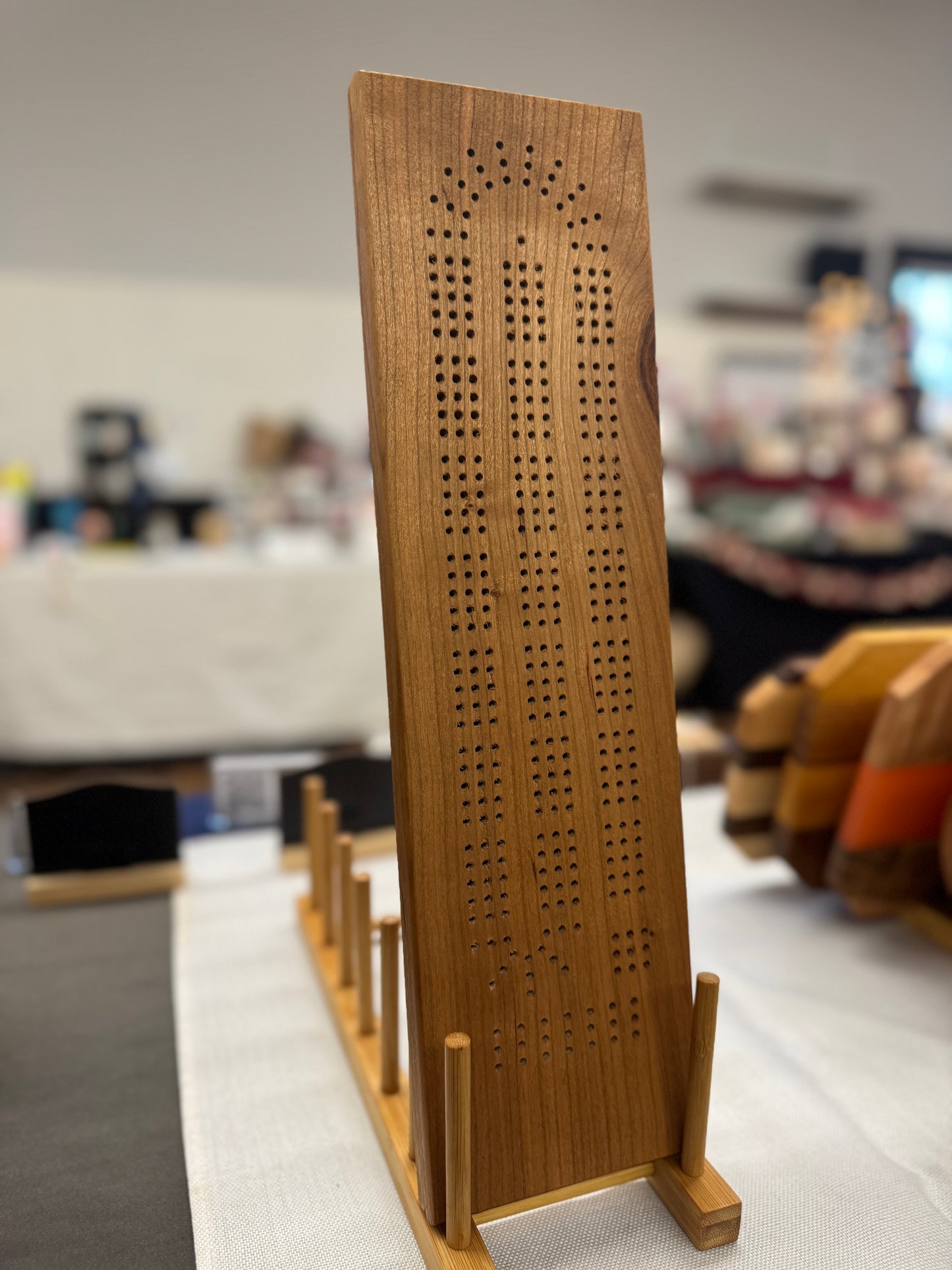 Cherry 3 Track Cribbage Board