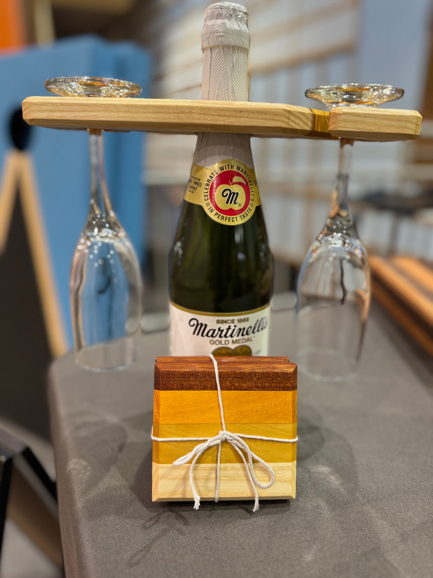 Sunset vibes wine caddy set