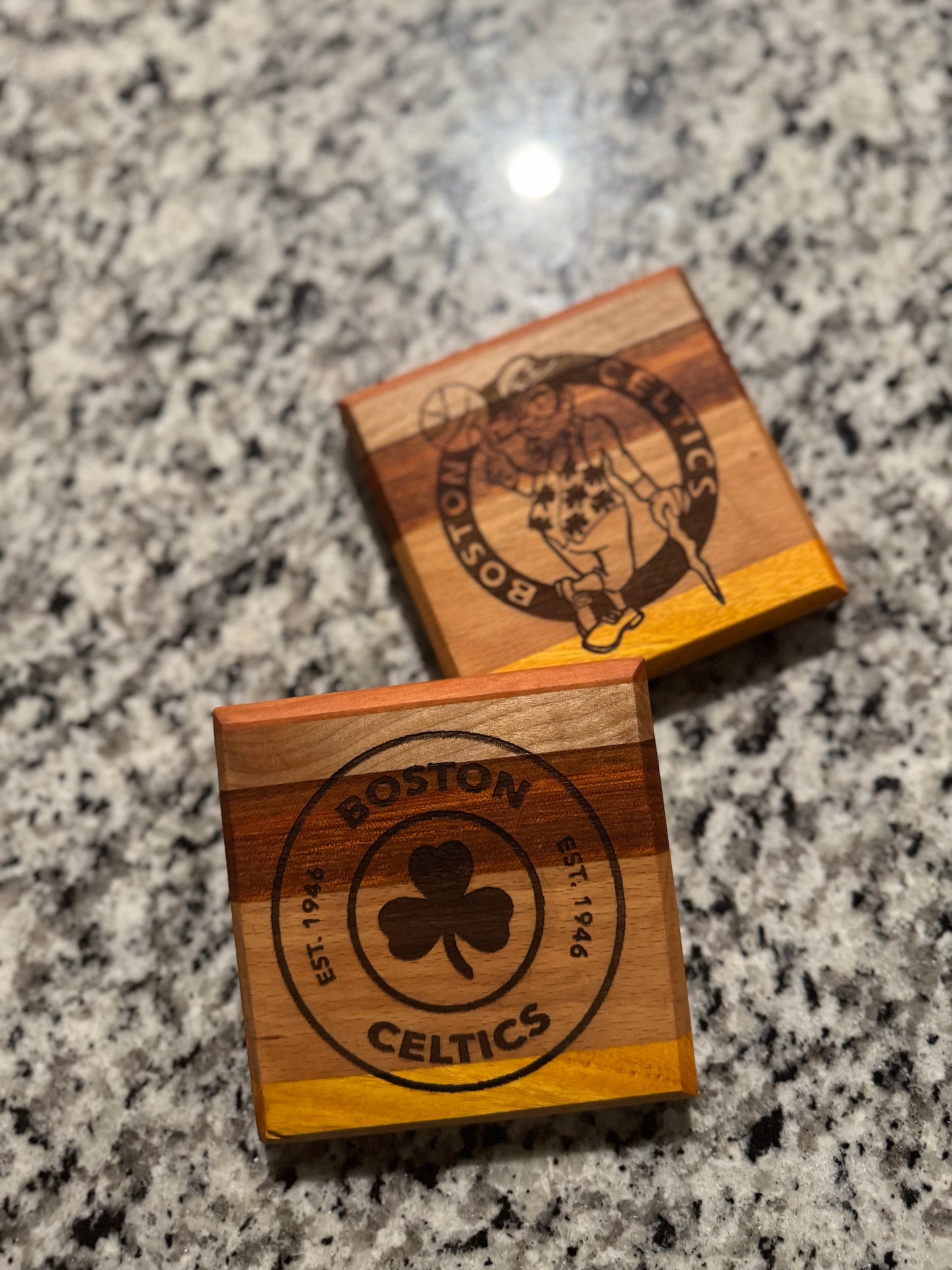 Celtics 2 Pack Coaster w/ Bottle opener
