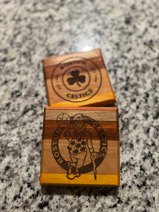 Celtics 2 Pack Coaster w/ Bottle opener