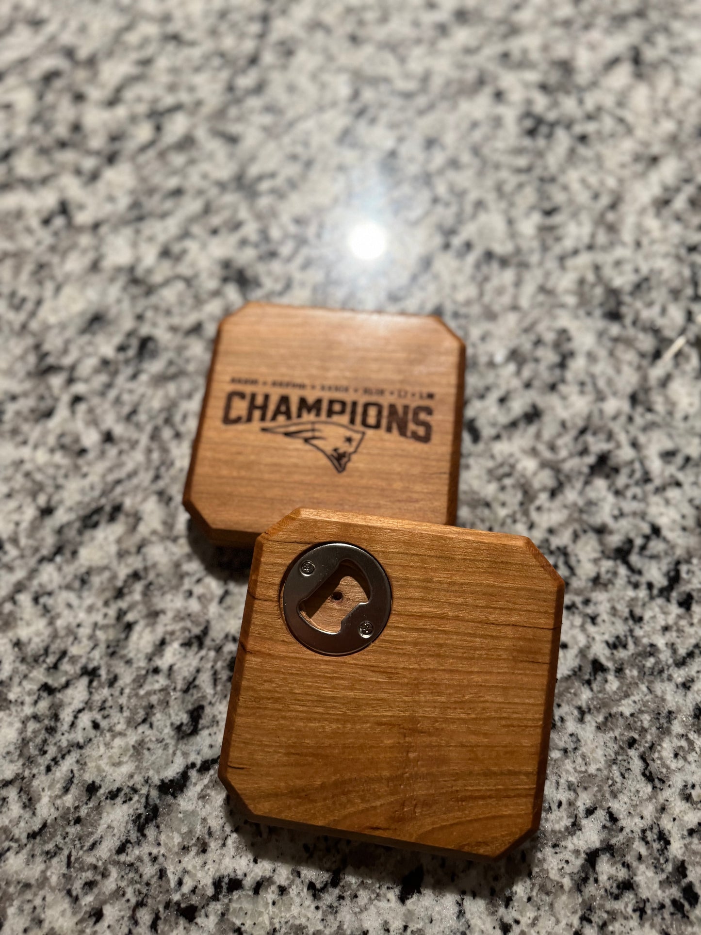 New England Patriots 2 pack coaster set