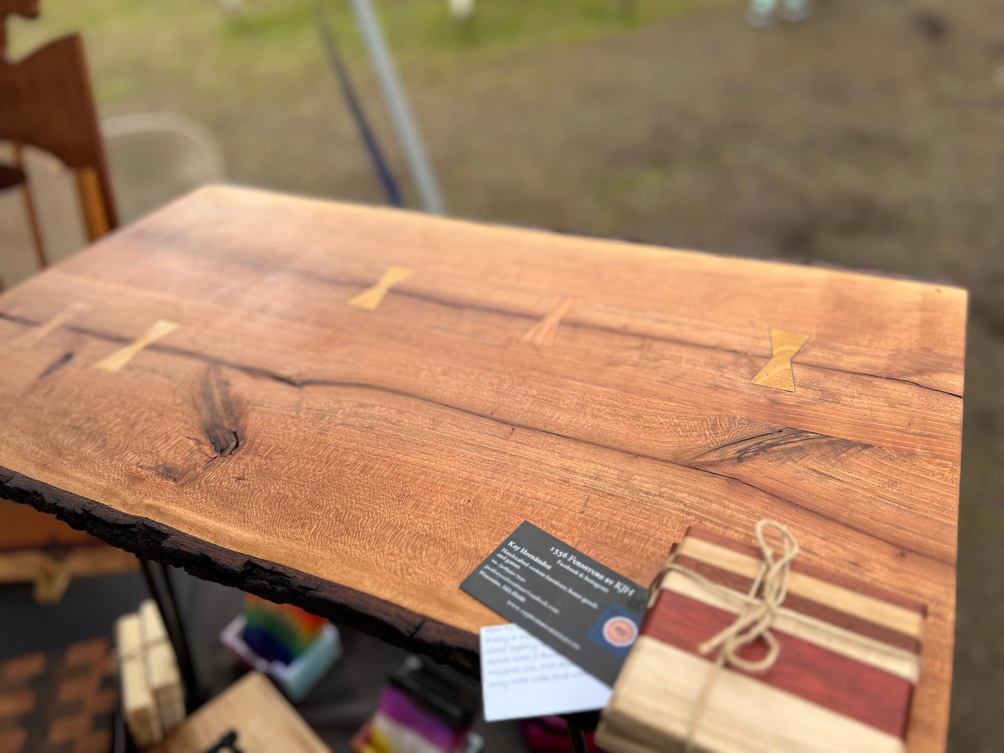 Live edge cherry coffee table (small)