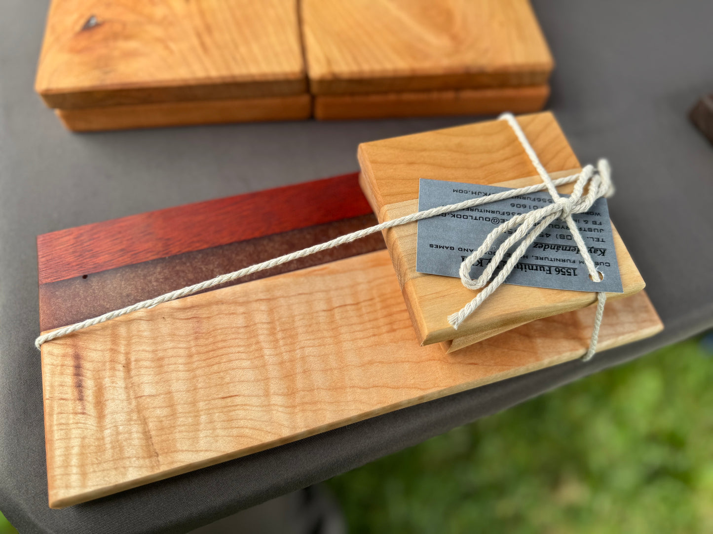 Cheese board with coaster set