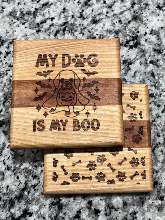 My dog 🐶 is my boo 👻 coaster set