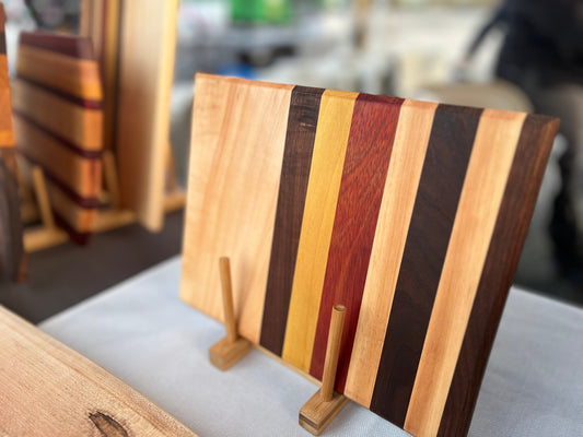 Vertical striped cutting board