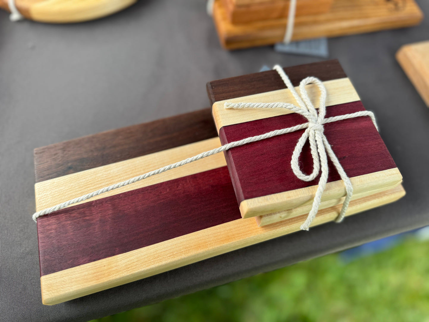 Cheese board and coaster set