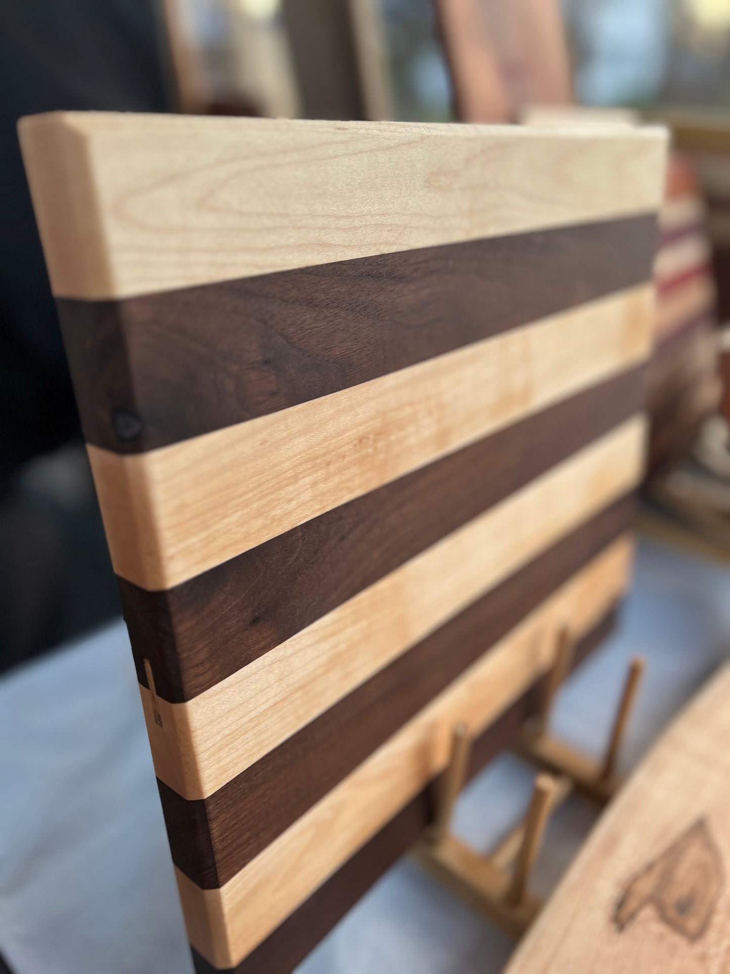 Ash and black walnut cutting board