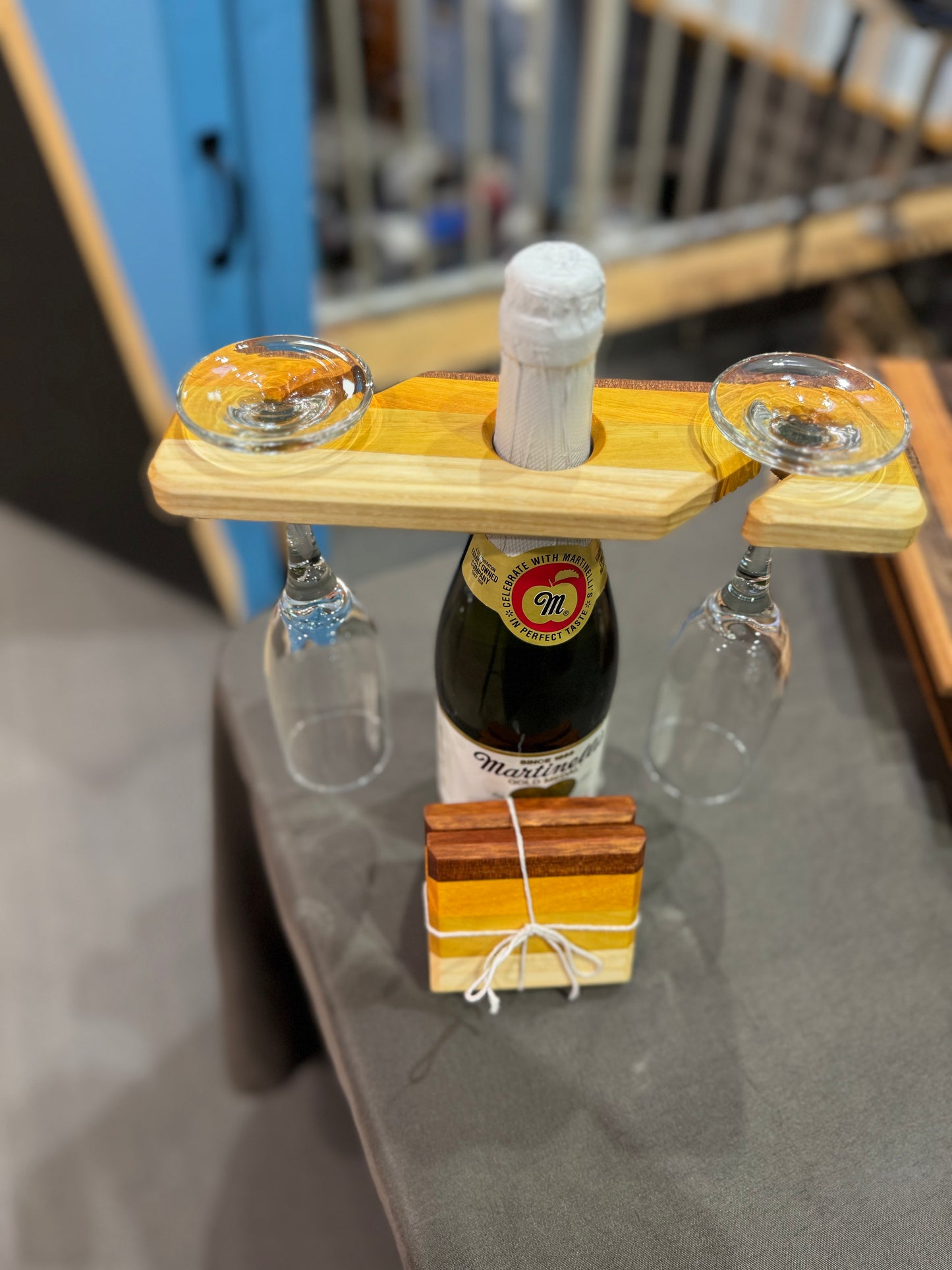 Sunset vibes wine caddy set