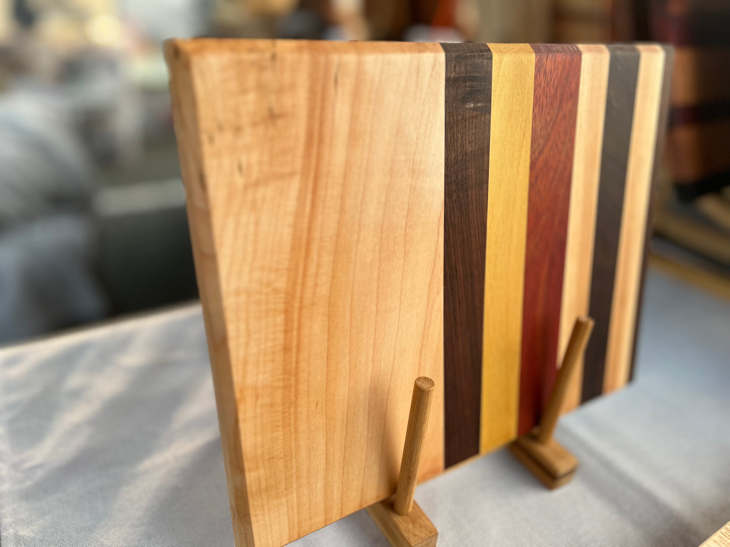 Vertical striped cutting board