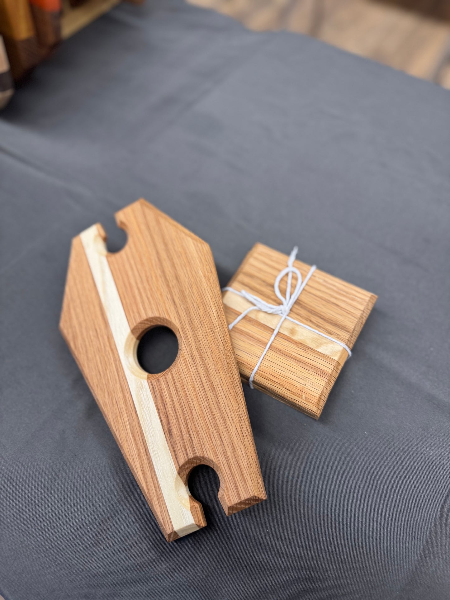 Coffin style wine caddy