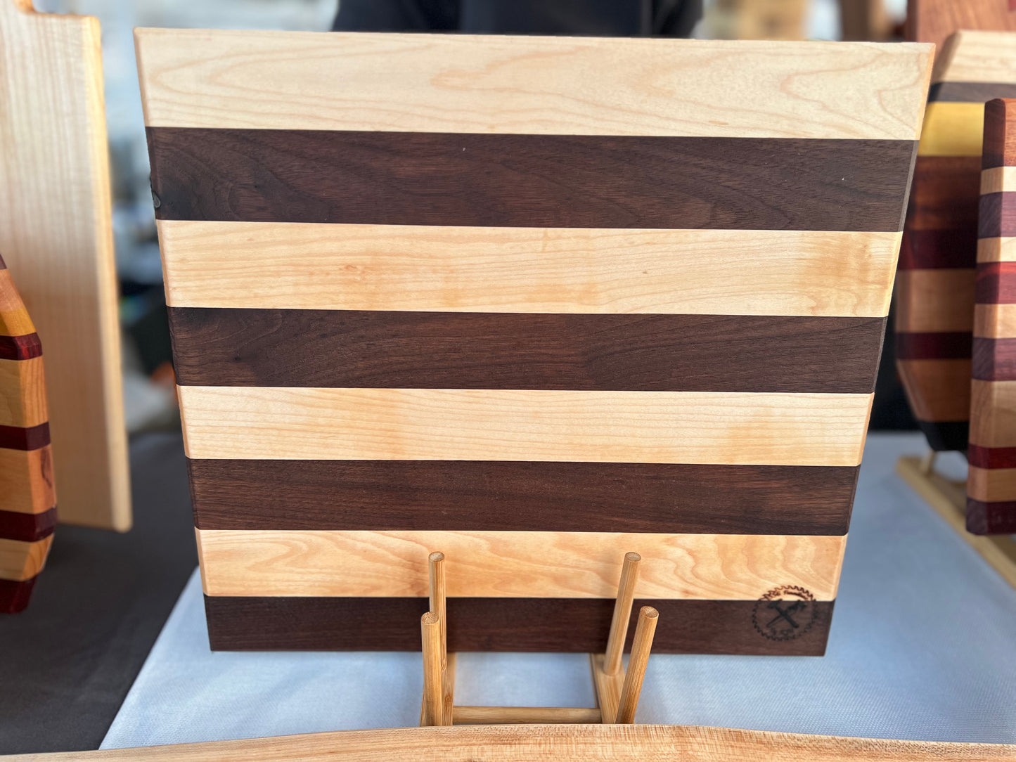 Ash and black walnut cutting board