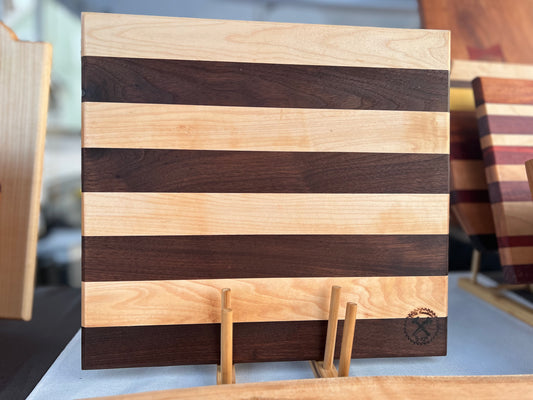 Ash and black walnut cutting board