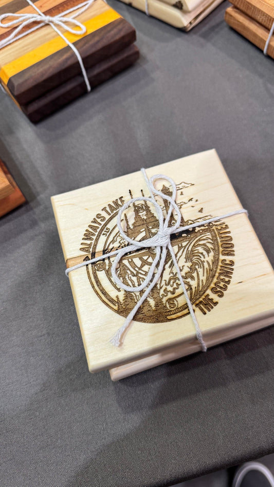 Coffee Cup/ Adventure 2 pack coaster