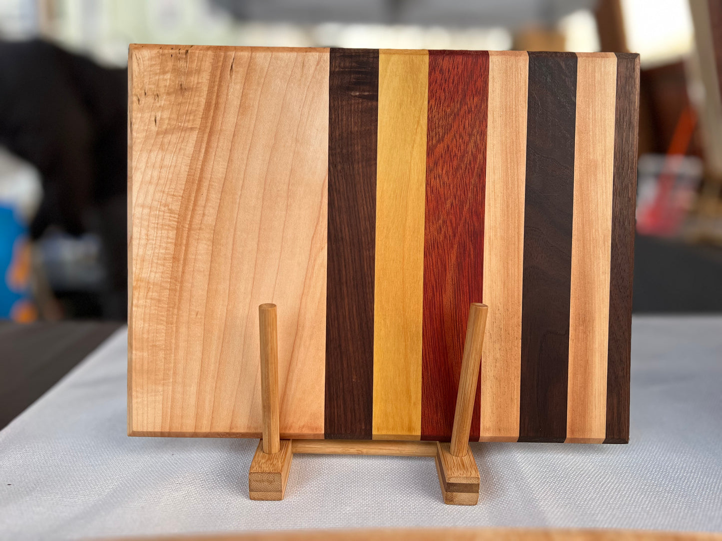 Vertical striped cutting board